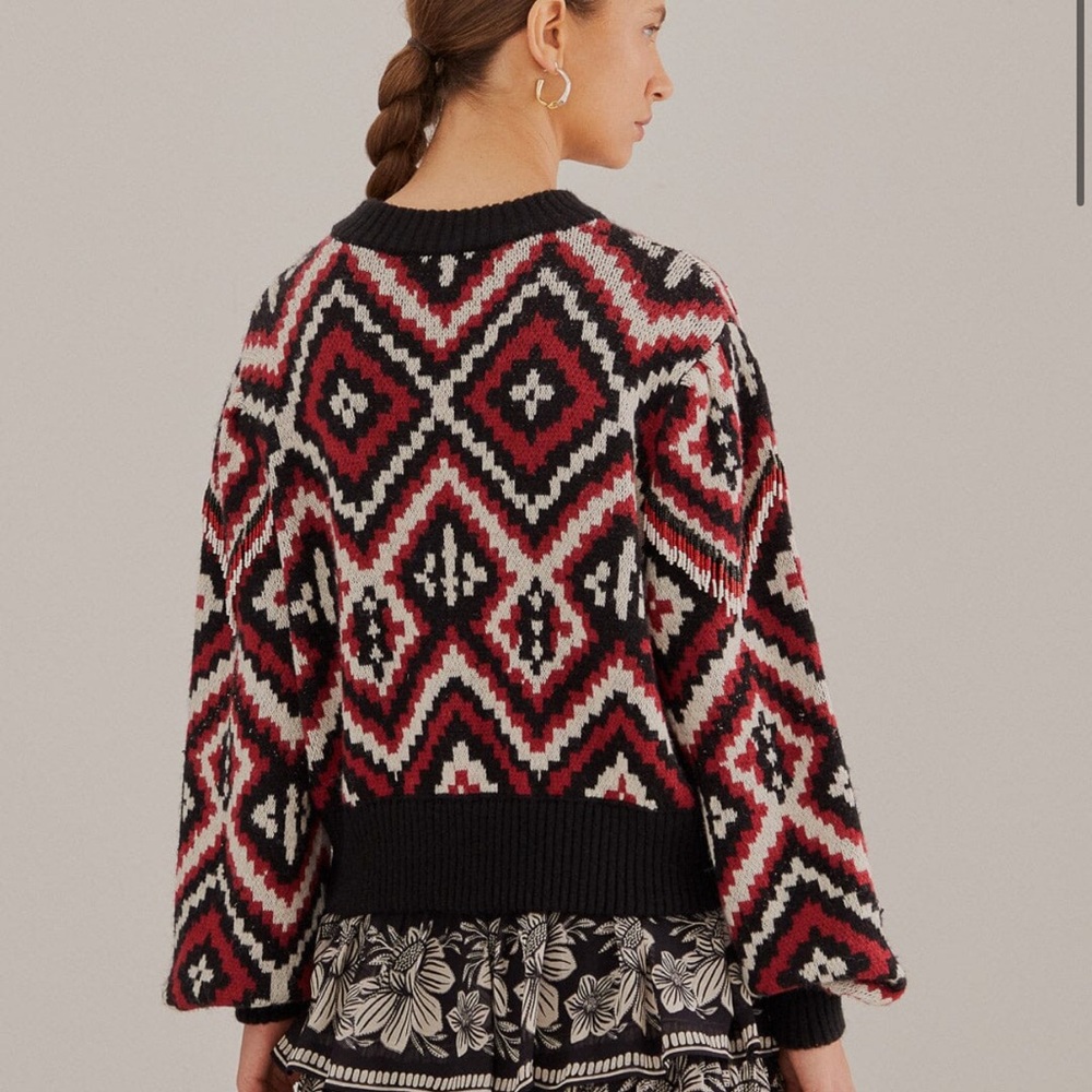 Farm Rio Rauti Beaded Knit Sweater - Picture 5 of 11